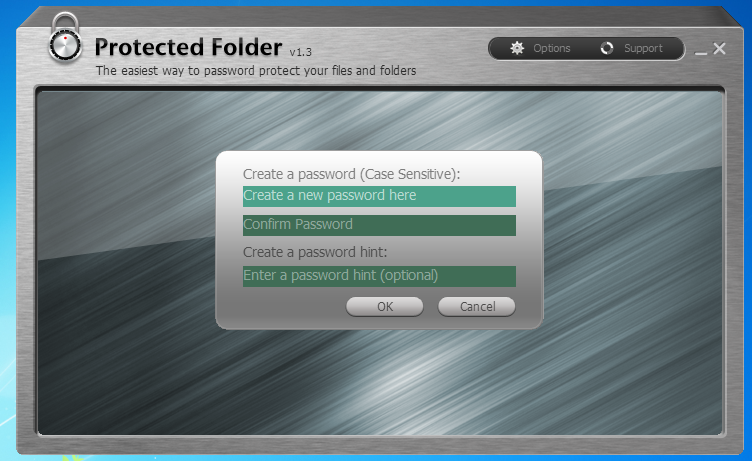 首次打开IObit Protected Folder(文件夹加密工具) 首次打开IObit Protected Folder(文件夹加密工具)